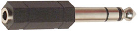 1/8in. (3.5mm) Stereo Jack to 1/4in. Stereo Plug Audio Adaptor Connector